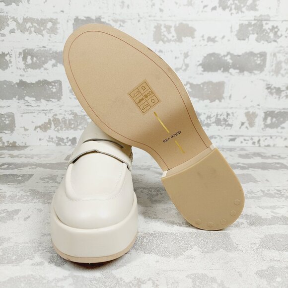 NEW Dolce Vita Yanni Platform Penny Ivory Leather Loafer i240 - Picture 9 of 12